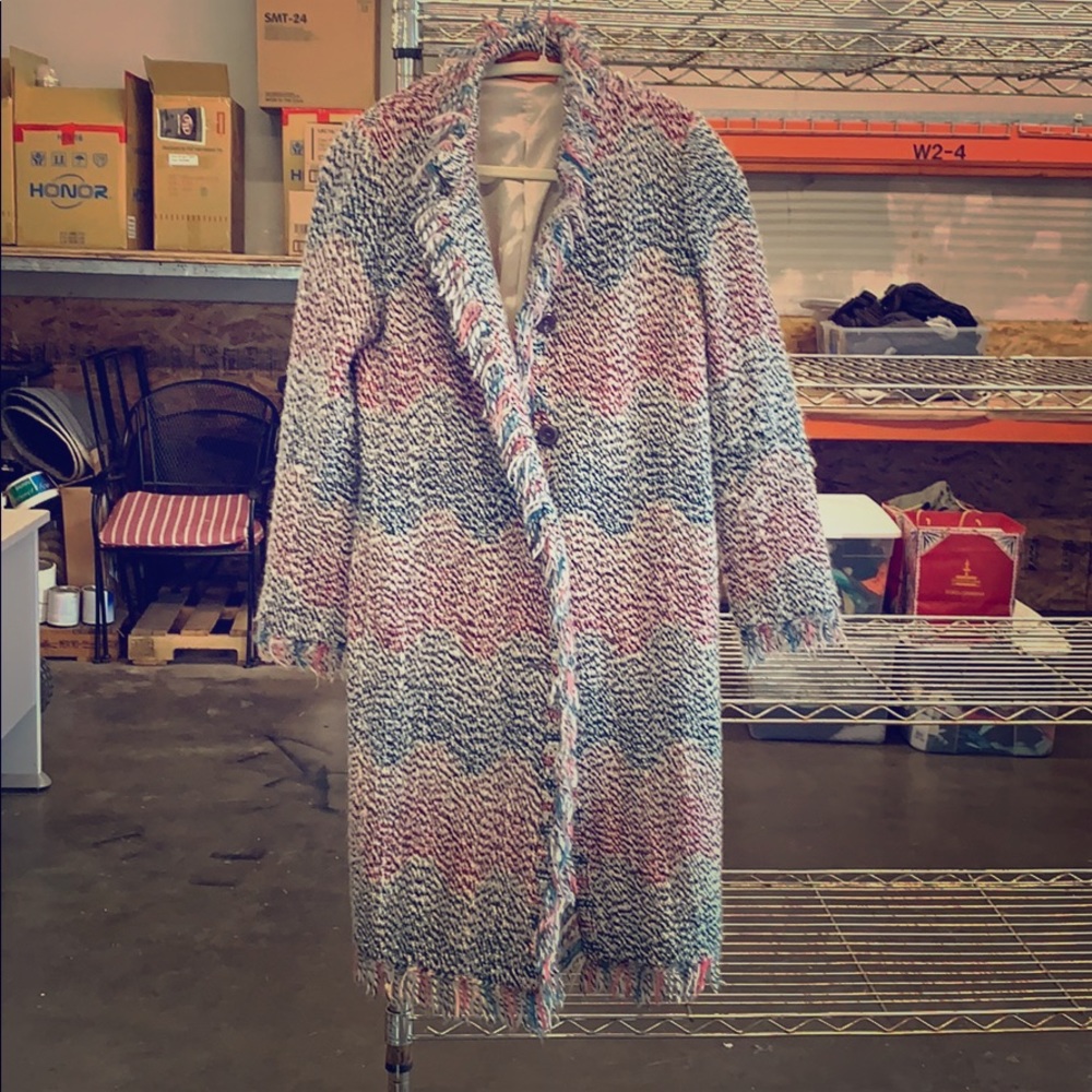 Missoni Boucle Fringe Coat {Missing Belt}